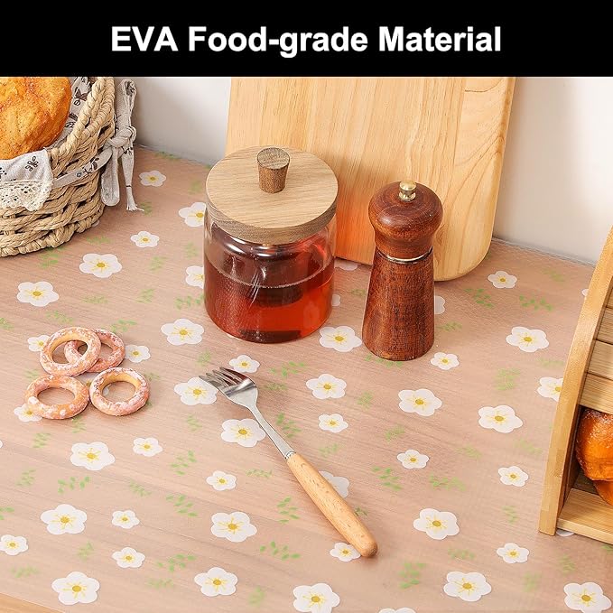 Cooyes Shelf Liner – Premium Non-Adhesive Cabinet & Drawer Liner for Kitchen – Waterproof Shelf Paper with Modern Pattern – Durable EVA Cabinet Mat – Easy to Cut （17.5" W x 197" L）