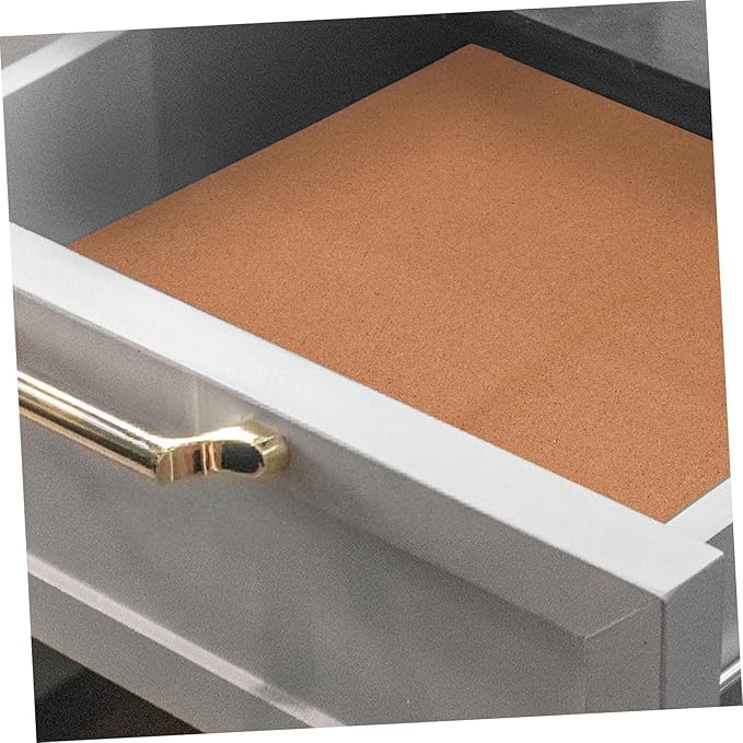 OFFSCH 2Sheets Cork Drawer Liners for Kitchen Cabinets High Density Moisture and Shock Absorbing Cork for DIY Crafts and Versatile Home Use