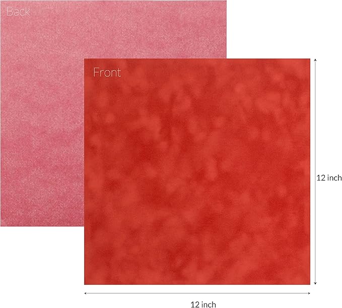 S.E.I Rust Velvet Paper, Felt Fabric For Drawer and Jewelry Box Liner, 12" x 12" - 12 Sheets