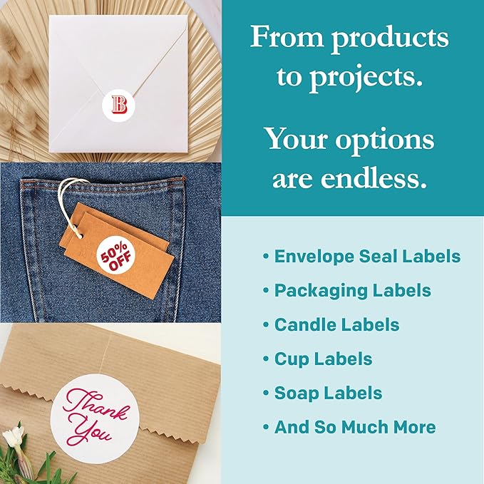 Premium Label Supply White Sticker Round Labels – 1.5" Circle – Laser/Inkjet Compatible – (30 per Sheet), 100 Sheets – 3,000 Total Adhesive Labels