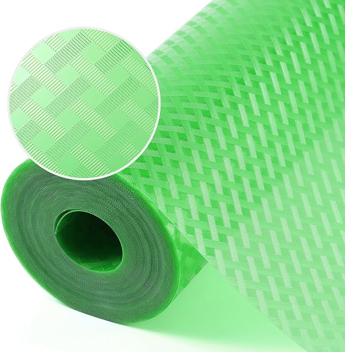 StaHom Fridge Liner Shelf Liners for Kitchen Cabinet Refrigerator Liners Waterproof & Oil-Proof Kitchen Cupboard Liner Non Adhesive Drawer Mats EVA Material for Shelves -Green 11.8 x 59 Inches