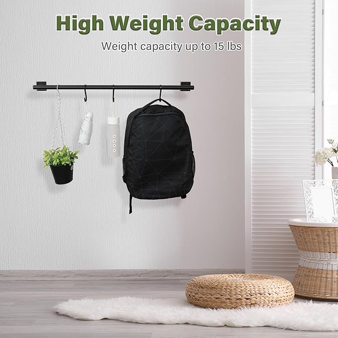 Alise Bath Towel Bars 32 Inch,Towel Hanger Towel Racks for Bathroom Lavatory,SUS304 Stainless Steel Towel Holder Wall Mount Single Towel Rail,Matte Black