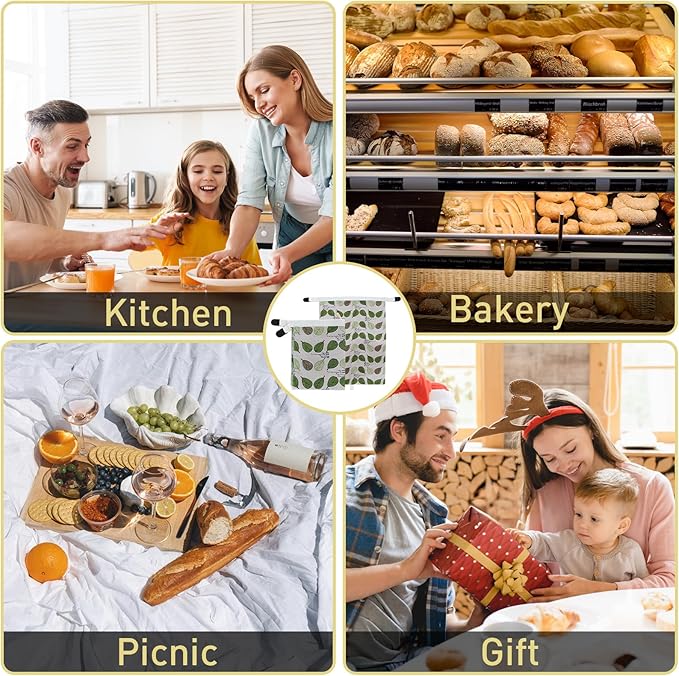 Sourdough Bread Bags for Homemade Bread Freezer & Refrigerator, 17" X 13" Moisture Lock and Freshness with Reusable Linen Materials Reusable Bread Bag Bread Boxes(2 Pack)