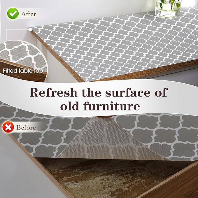 ALIUNI Drawer and Shelf Liner, Non-Slip Kitchen Cabinet Liners Non-Adhesive Thick Strong Grip Waterproof Washable Mats Protect Dresser Shelves Cupboard Bathroom Cabinets, Gray, 24 in X 20 FT