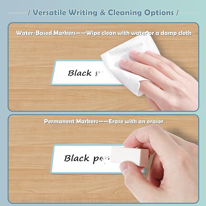 PPB Dry Erase Labels Sticky Notes for Organizing, Reusable Waterproof Removable Stickers for Storage Bins, Freezer, Kitchens, Classroom, Office, All Purpose Use (1.5”x 3.5”, Multicolor, 36 Dots)
