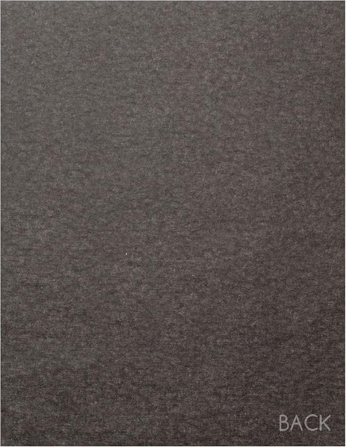S.E.I Charcoal Velvet Paper, Felt Fabric For Drawer and Jewelry Box Liner, 8.5" x 11" - 12 Sheets