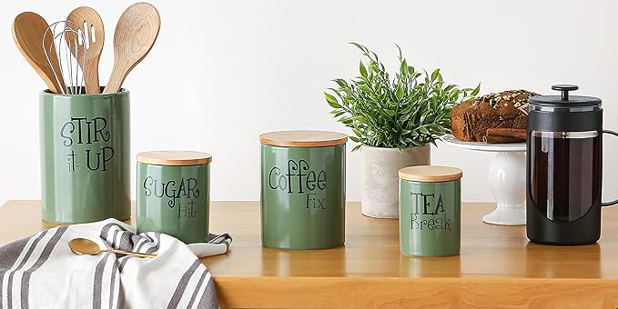 DII Kitchen Accessories Retro Collection, Ceramics, Utensil Holder, Artichoke