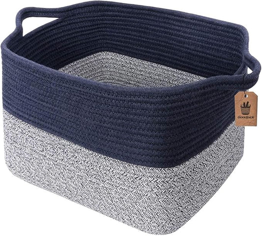 Goodpick Cube Storage Bins - Shelf Baskets for Towel Book Clothes, Closet Storage Bins for Office Woven Toy Basket for Shelves Baby Laundry Basket, 13''x10''x 9''