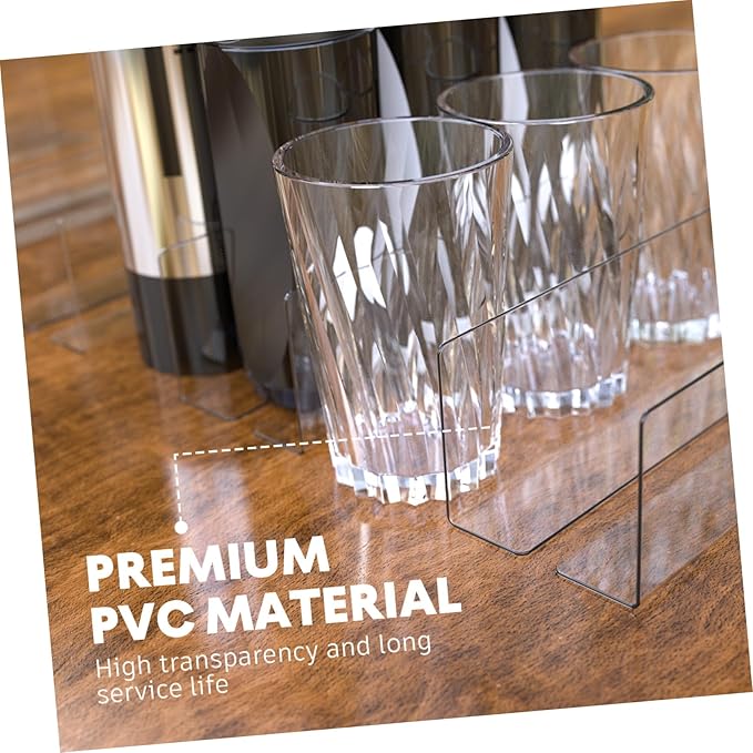 10pcs Commodity Divider Plastic Storage Shelves Clear Shelf Retail Holders L- Shaped Side Divider Shelf for Fridge Bookshelf Acrylic