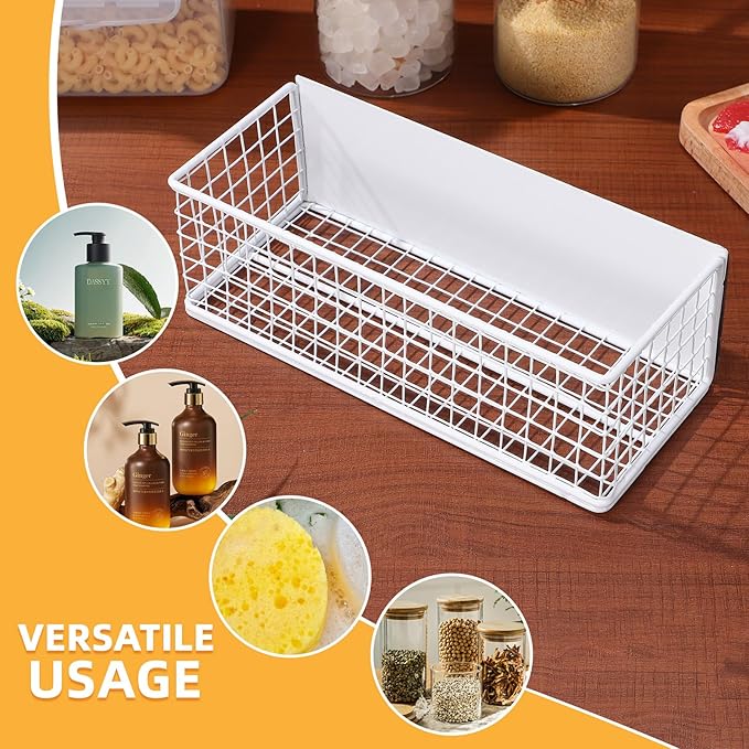 Magnetic Fridge Storage Rack Hanging Spice Rack Large White Magnetic Organizer Kitchen Supplies for Refrigerator Side Storage