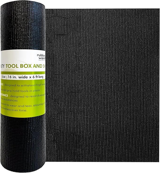 Rubber Sheet Warehouse | Tool Box Mat for Protecting Your Tools, Padding Work Surfaces, Industrial Grade | 16 inch Wide x 6 ft Long (PVC)