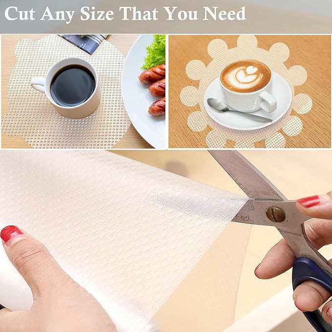 Cabinet Shelf Liner Non Adhesive 11 Inch Wide X 20 Ft Drawer Liners Non Slip Waterproof Clear Refrigerator Closet Pantry Shelf Liner Bathroom Cupboard Drawer Mat