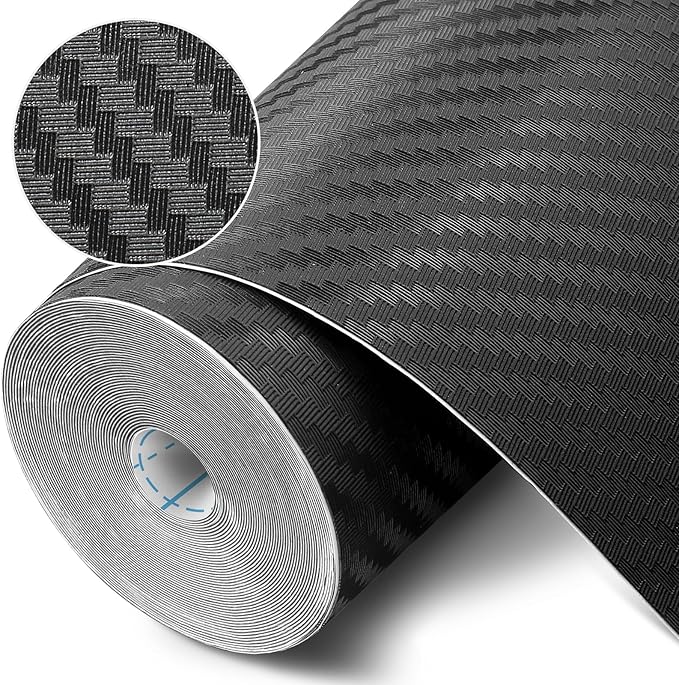 Self-Adhesive Shelf Liner Kitchen Liner, Waterproof Backed Paper Easy Peel and Stick Contact Liner Without Residue for Decor Your Desk Surface, Kitchen Countertops (Black, 23.6 x 118.1 inches)