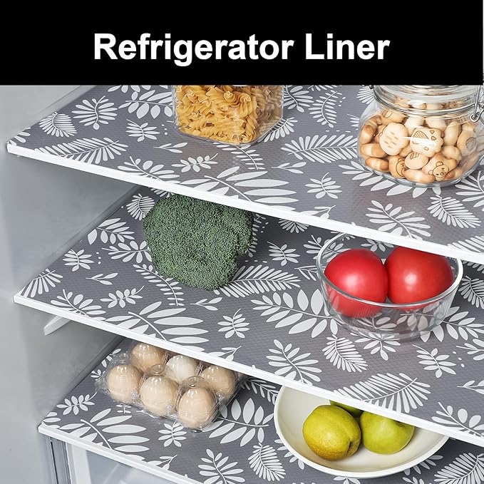 Cooyes Drawer and Shelf Liner, Non-Adhesive Shelf Liners for Kitchen Cabinets, Thick Strong Grip Mats for Desk, Shelves, Bathroom Drawers, Fridge, Cabinet Protection（23.6" W x 118" L）