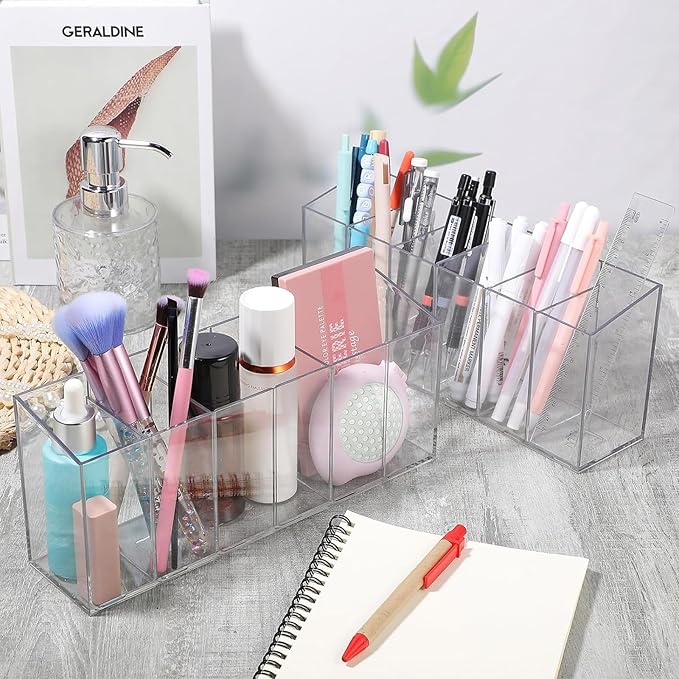 2 PACK Drink Packet Organizer with Removable Divider & Compartment, Water Packet Organizers Container Storage, Lazy Susan Organizer for Powder Packets, Water Packets, Drink Mixes&Tea Box