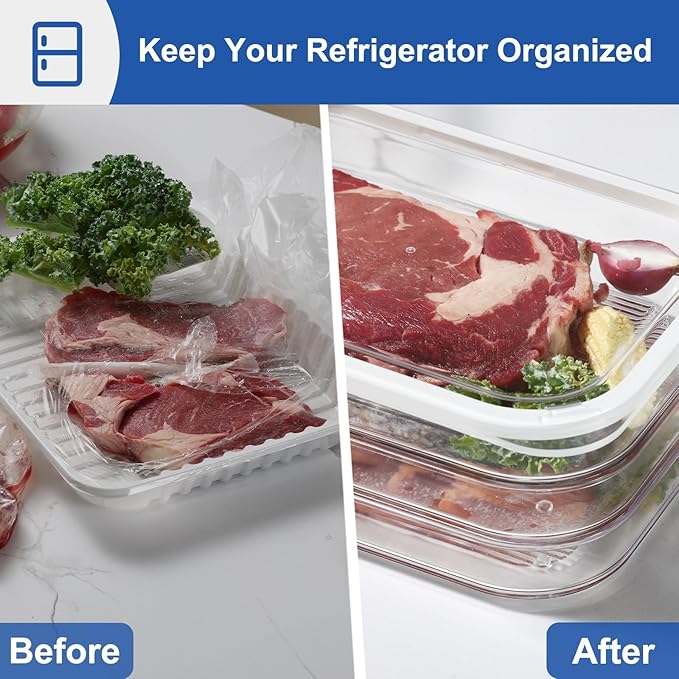 Bronkeeper Stackable Deli Meat Storage, 3-Tier Lunch Meat Container for Fridge – Dishwasher Safe, Clear Cold Cuts & Cheese Organizer with Lid, Meal Prep Meat Storage Containers for Refrigerator