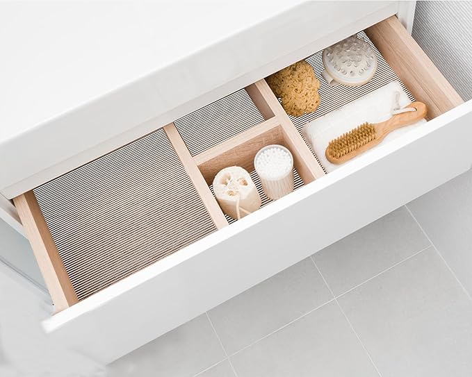 Shelf Liners for Kitchen Cabinets Non Slip 11 Inch Wide X 20 Ft Non Adhesive Drawer Liner Waterproof Clear Cabinet Liner Oil Proof Shelves Liner for Refrigerator Cupboard Pantry Closet Bathroom