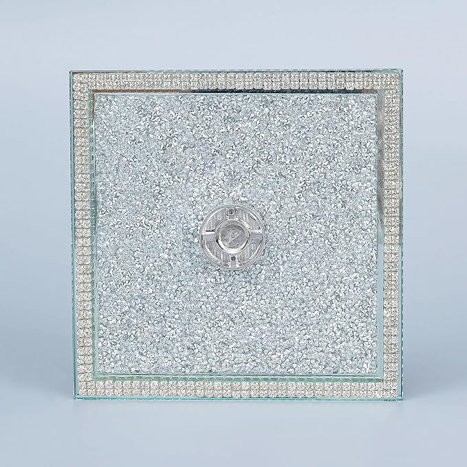 Hochance Silvery Crystal Standing Paper Towel Roll Holder Countertop Weighted Rack,Glam Cute Bling Rhinestone Jeweled Diamonds Modern Decoration Christmas Housewarming Gifts for Kitchen Home Bar