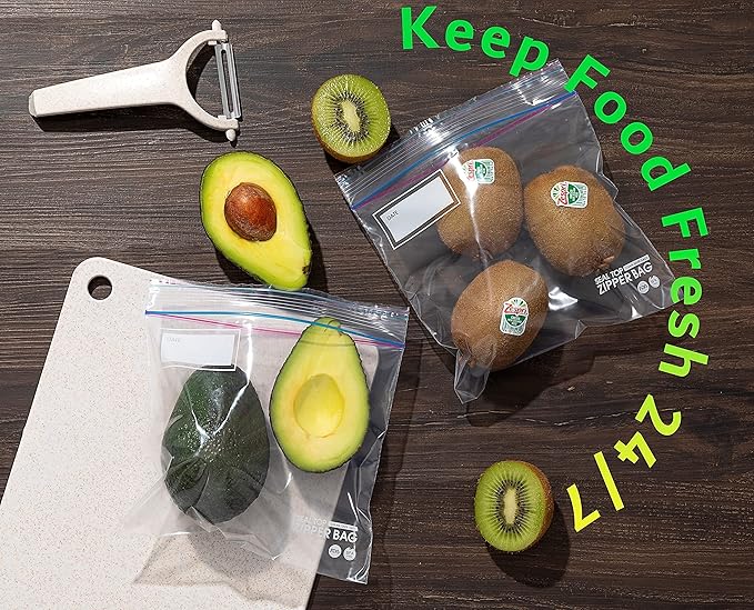 24/7 Bags- Quart Zip Storage Bags, Case Pack, 1600 Count, Double Zipper Seal, Easy Grip Open Tabs, Write-On Space, BPA-Free & Heavy Duty, 32 Boxes of 50