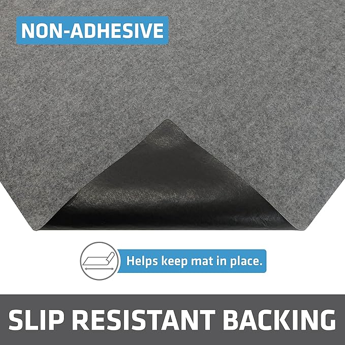 Drymate Premium Under Sink Mat, Waterproof Cabinet Protection Mats for Kitchen & Bathroom, Absorbent Shelf Liners, Slip-Resistant, Machine Washable (USA Made)(24”x29”)(Light Grey)(12-Pack)
