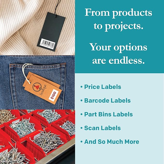 Premium Label Supply White Sticker Barcode Labels – 1" x 0.5" – Laser/Inkjet Compatible – (160 per Sheet), 100 Sheets – 16,000 Total Adhesive Labels
