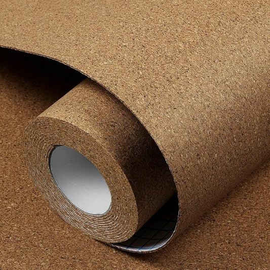 LaCheery Multi-Purpose Cork Roll with Adhesive Backing Natural Cork Shelf Liner 79x12 Inch 1.5mm Thick Small Sheet Mat for Wall Kitchen Cabinets Drawer Liners DIY Crafts Bulletin Board Roll Home Decor