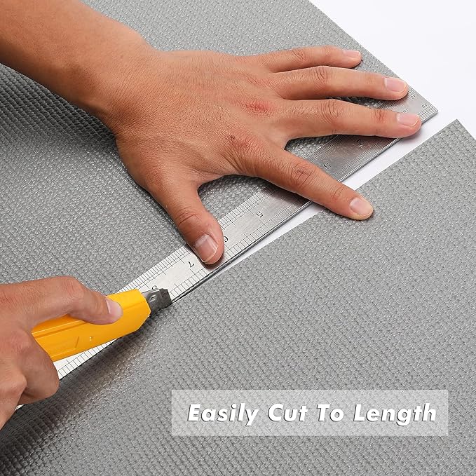 CASOMAN Professional Tool Box and Drawer Liner, Grey, Easy Cut Non-Slip Foam Rubber Toolbox Drawer Liner Mat, 16 inch (Wide) x 6 feet (Long)
