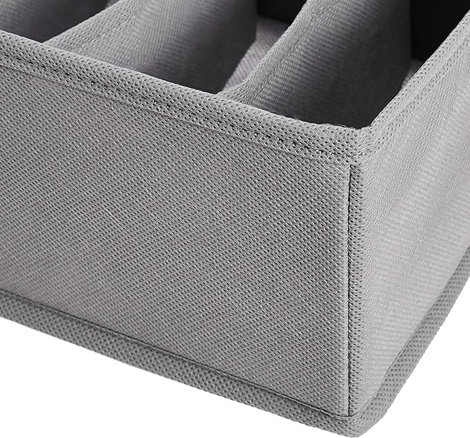 Amazon Basics Underwear Dresser Drawer Organizers, Gray | Pack of 2