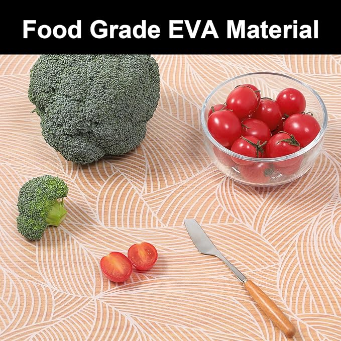 Cooyes Shelf Liners for Kitchen Cabinets, Refrigerator Liners Waterproof & Oil-Proof Kitchen Cupboard Liner Drawer Mats EVA Material Non Adhesive Fridge Liner for Shelves（17.5" W x 197" L）