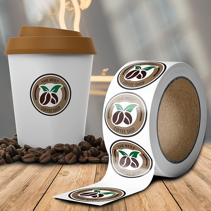instMerch Custom Sticker Roll Labels — Logo Stickers Customized Labels — Custom Stickers for Business Logo (Circle)