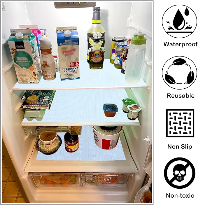 Cabinet Liners for Shelves Non Slip Waterproof Drawer Liners 11 Inch Wide X 20 Ft White Non Adhesive Shelf Liners for Kitchen Bathroom Washable Cabinet Mats for Refrigerator Cupboard Pantry Closet