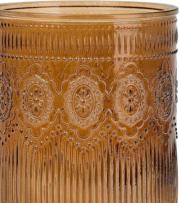 10 Strawberry Street Park Glass Utensil Crock, amber