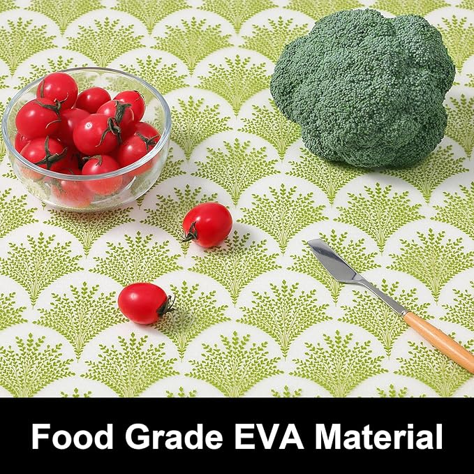 Cooyes Shelf Liners for Kitchen Cabinets, Refrigerator Liners Waterproof & Oil-Proof Kitchen Cupboard Liner Drawer Mats EVA Material Non Adhesive Fridge Liner for Shelves（23.6" W x 118" L）