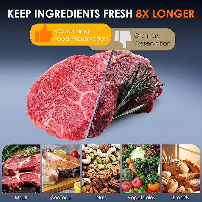 Natupo Vacuum Sealer Bags,Reusable Vacuum Sealer Bags,Can Withstand More Than 100 Washes,Medium Size (30 Bags)