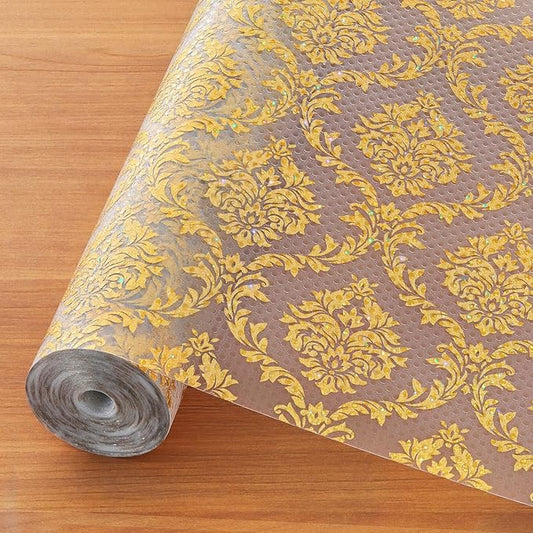Cooyes Shelf Liner for Kitchen Cabinets – Non-Adhesive Waterproof Drawer Liner – Durable EVA Material Easy-to-Cut Shelf Paper for Refrigerator, Cupboard, Dresser with Modern Pattern