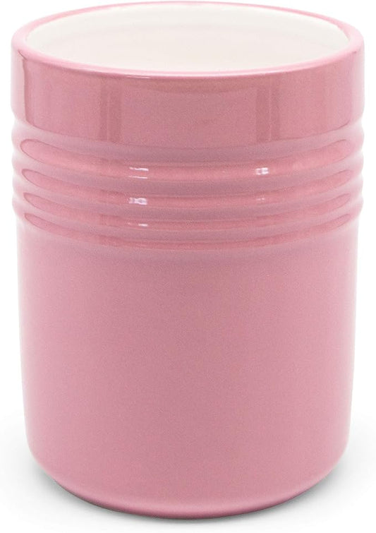 KooK Utensil Holder, Counter Holder for Kitchen, Ceramic, Premium Dining, Organizer, Countertop Decor, 5.3”, Dishwasher Safe (Lavender)