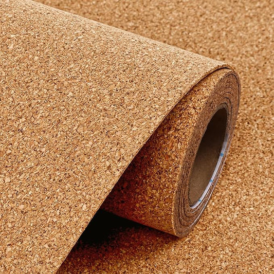Livelynine Adhesive Cork Board Roll Peel and Stick Cork Shelf Liner Contact Paper for Drawers Cabinets Self Sticky Wallpaper Rolls 17.3x39 Bulletin Boards for Walls Alternative Sheets Tiles Coasters